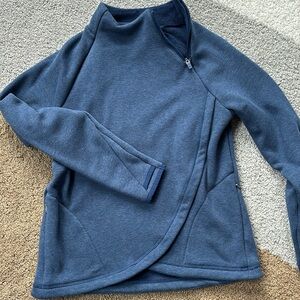 XL Athleta girl, fleece jacket/zip up in dark blue
